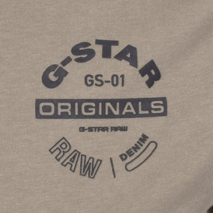 Alternative Image for ProductG Star Raw Originals Logo T Shirt Khaki3